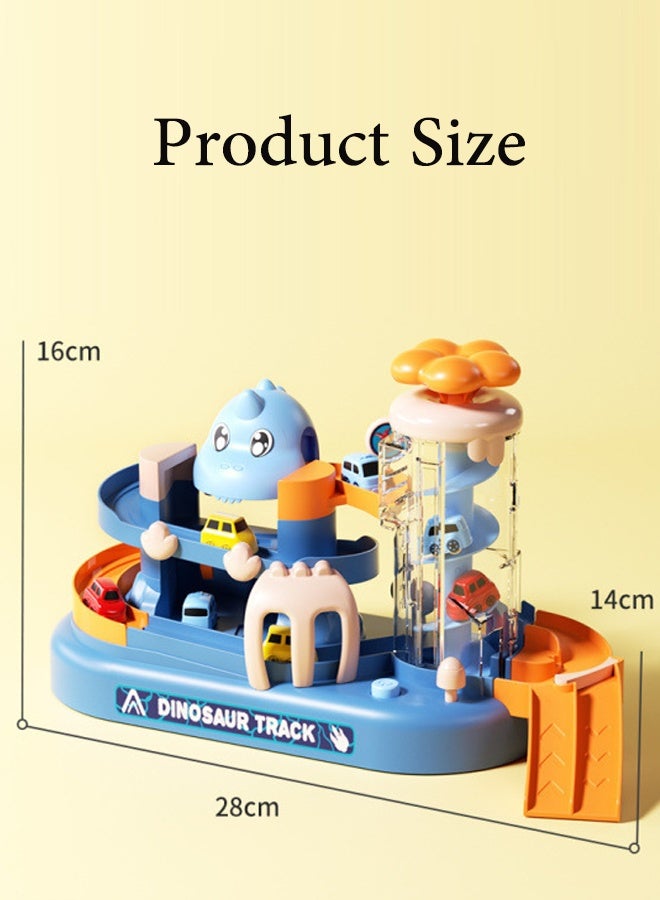 Kid Car track toy, Children Sliding Motor Racing Track Toy Car Game Ramp Racers With 6 Cars,  Gliding Car Track Fall-Proof And Crashworthiness Plastic Material,  Fun Creative Car Ramp Track Toys, Kids Ages 3+Toddlers Building Track Car Playset Parking Lot Toys Birthday Gifts Party Games - Image 2